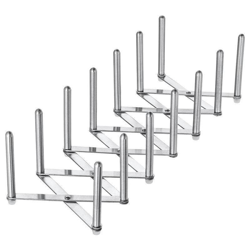 Stainless Steel Telescopic Storage Rack Dish Storage Drain Rack Kitchen Pot Lid Rack