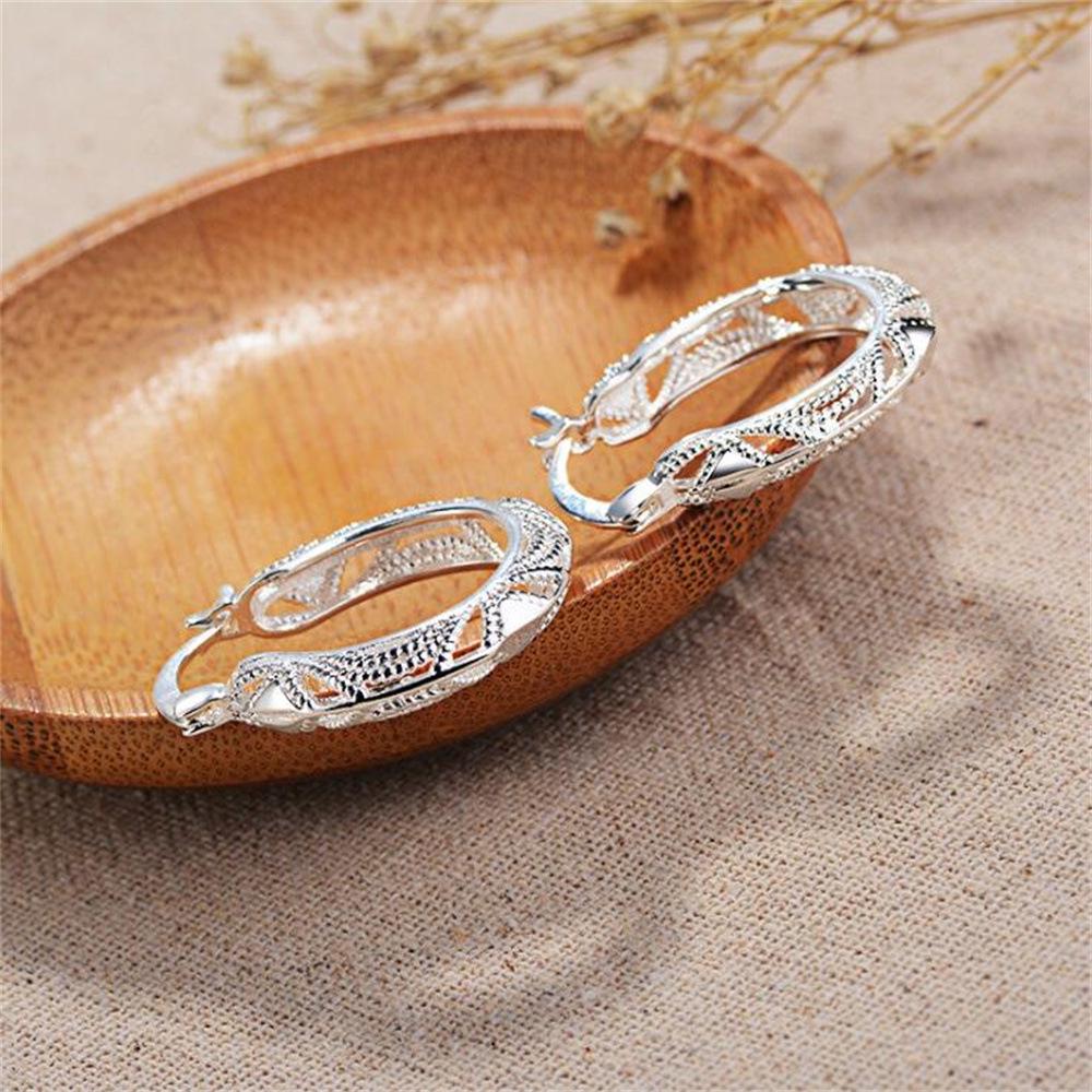 Exaggerated 925 Silver Hollow Earrings & Ear Jewelry - Europe & America