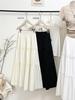 Ballet-Inspired White Lace Patchwork A-line Midi Skirt for Spring/Summer 2026