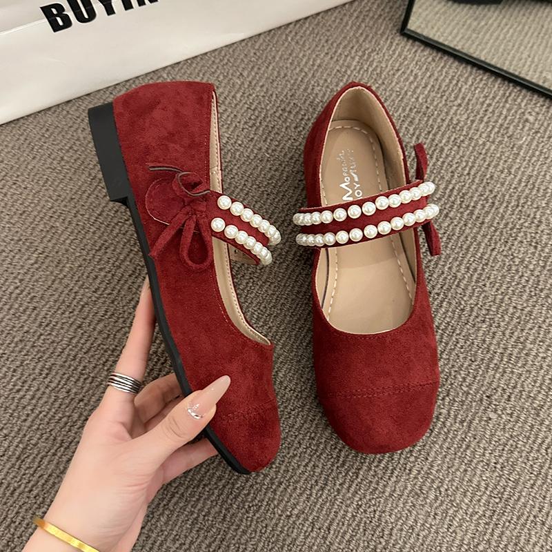 

Fashion Women Flats Loafers Shoes Bead Chain Elegant Sandals Lolita Fashion Woman Shoes 2025 Summer Designer Cozy Dress Mujer Chaussures 40 вино красного