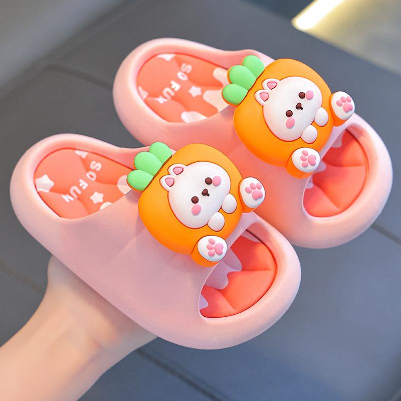 Children's Summer Sandals Boys and Girls Non-Slip Soft Sole Home Bathing Parent-Child Large Medium Small Kids Beach Sandals