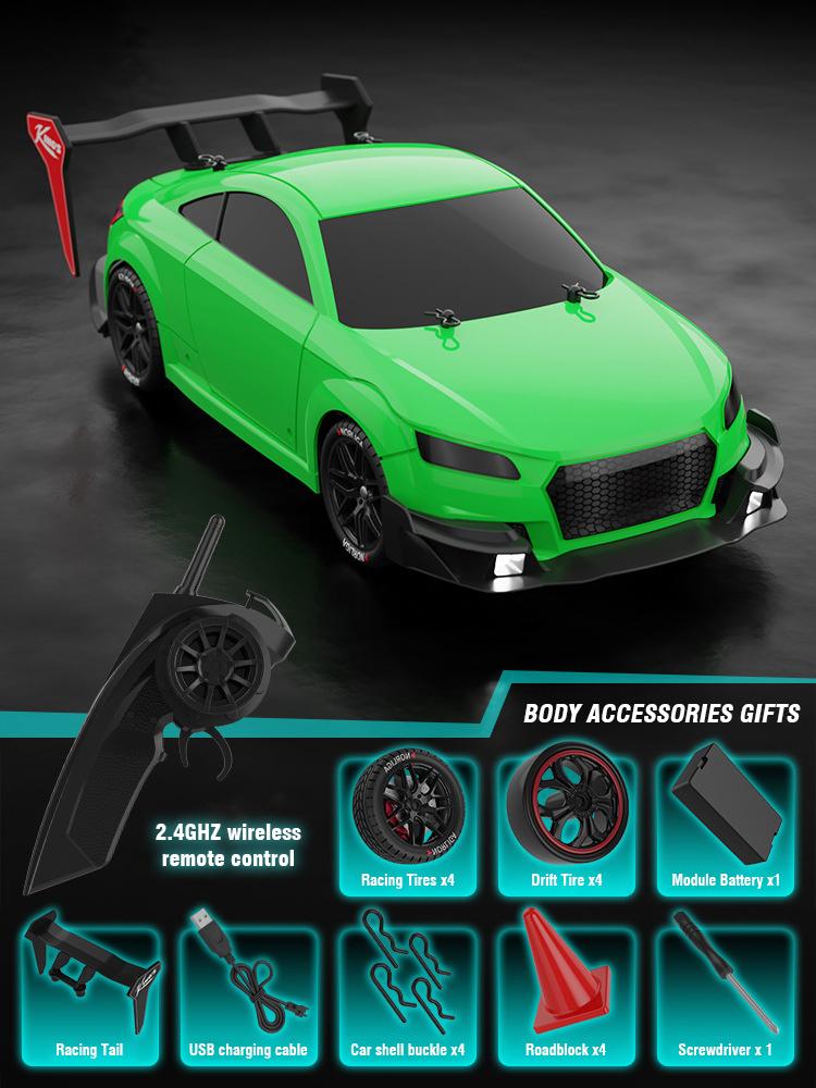 Non-Toxic 4Wd Rc Drift Car 1/14 Radio Controlled Racing Cars 50Km/H High Speed Electric Children'S Racing Vehicle Toys For Children Kids Gifts