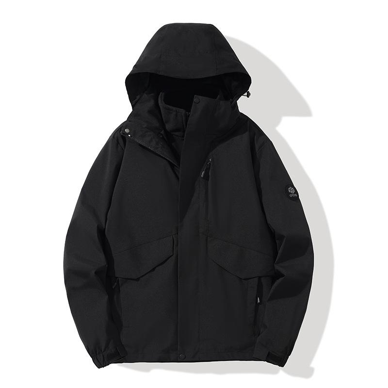 Outdoor Jacket for Women, Three-in-one Removable Graphene Liner, Autumn and Winter Windproof and Waterproof Mountaineering Jacket for Men