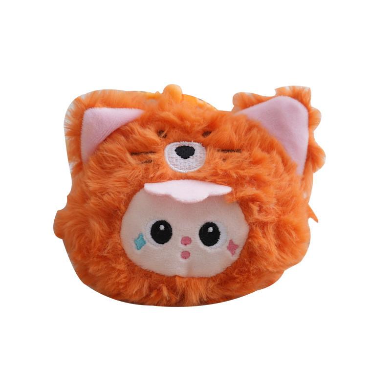 Rabbit Three Baby Cartoon Coin Purse Plush Keychain Pendant For Kids Teens And