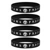 Vnox 12mm Silicone Bracelet for Men, Soft Rubber Silicone Wristband, Nordic Viking Compass Rune Almut Bangle Set