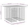 VidaXL Design Gabion Garden Bench 100x102x72cm Solid Pine Wood 834368