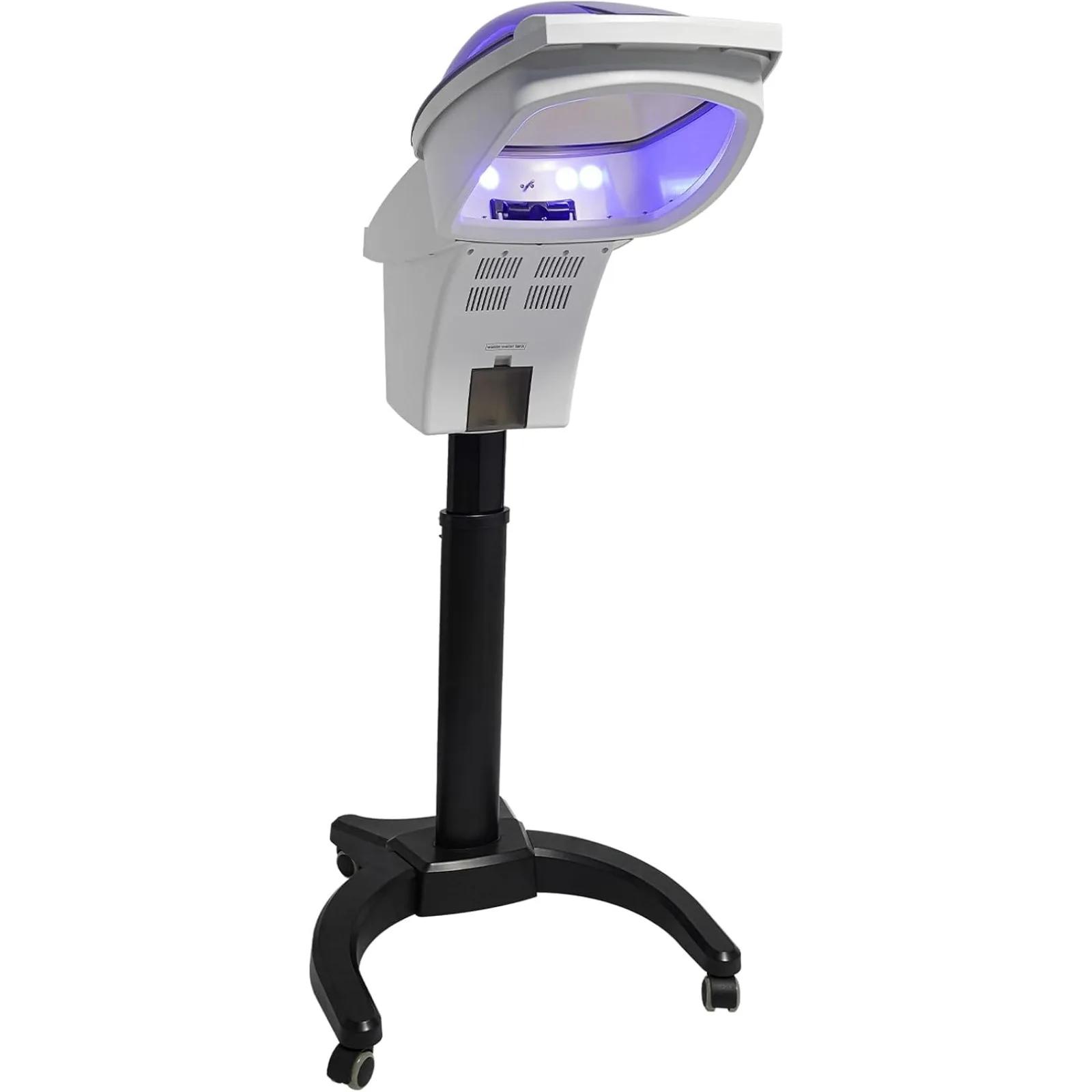 

7 Light Standing Hair Steamer, 700W O3 Ozone Micro Mist Hair Hairdressing Color Processor Oil Treatment for Spa and Home белый