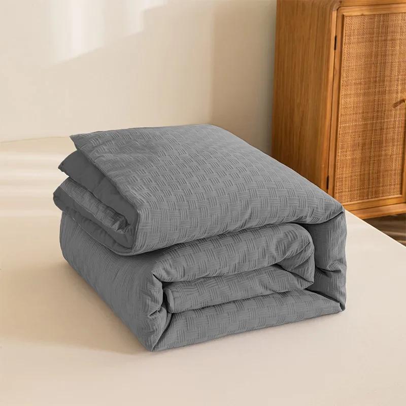 

Вафельная сетка весна осень зима теплое одеяло королева двусторонний дизайн пододеяльник мягкий дышащий одеяло можно стирать в стиральной машине одеяло Twin 173x229CM-2.1KG