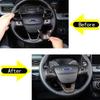 Wood Grain Steering Wheel Trim Cover Frame For FORD Maverick -