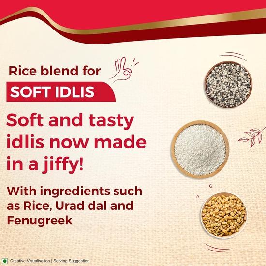 Aashirvaad Instant Mix Rice Idli, 200g Pack, 50 Rice Idlis In 3 Steps | Soft & Fluffy Idlis