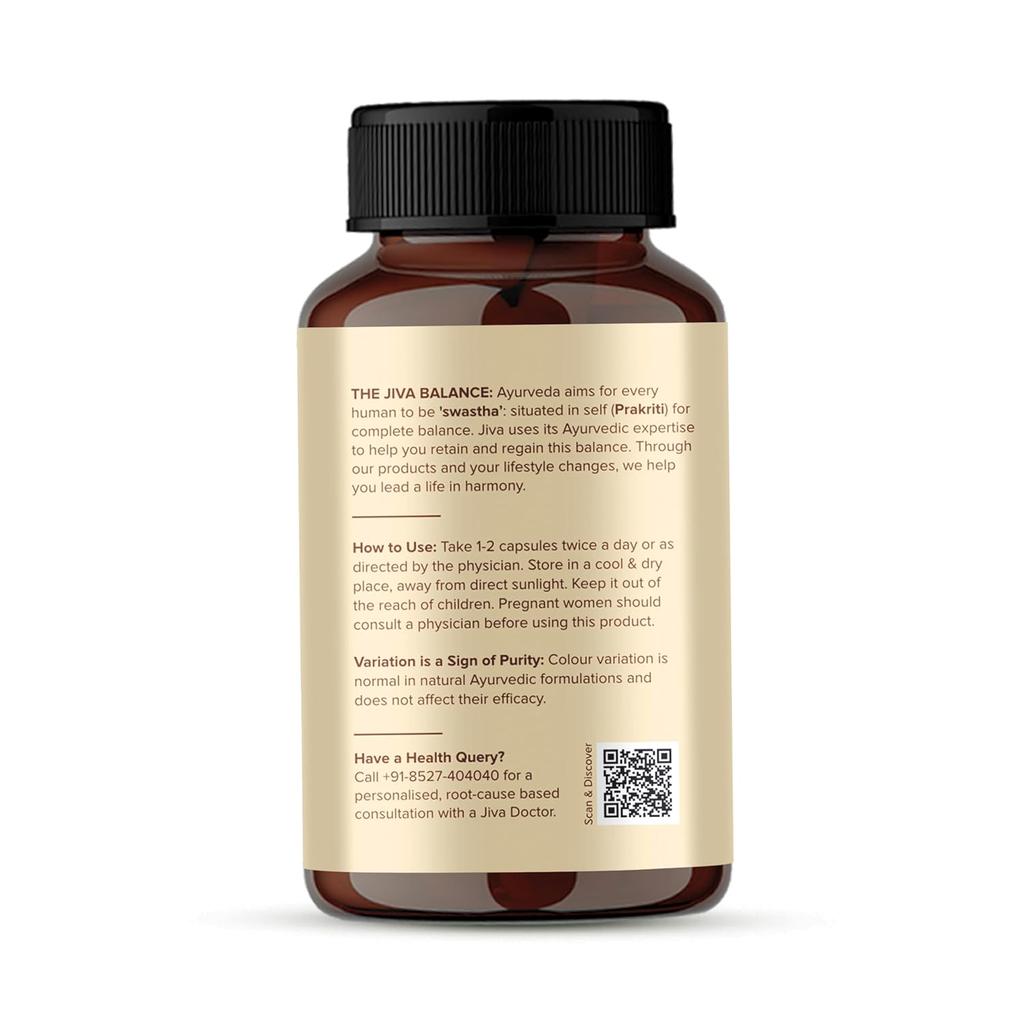 Jiva Kutki Capsules Liver Support Detox 60 Caps X Pack of 2 Natural Ayurvedic Supplement for Health