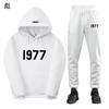 1977 Alphabet Men's and Women's Hoodies ESSENTIALS Double-line FOG Trendy High Street Loose Fleece Sweater Set
