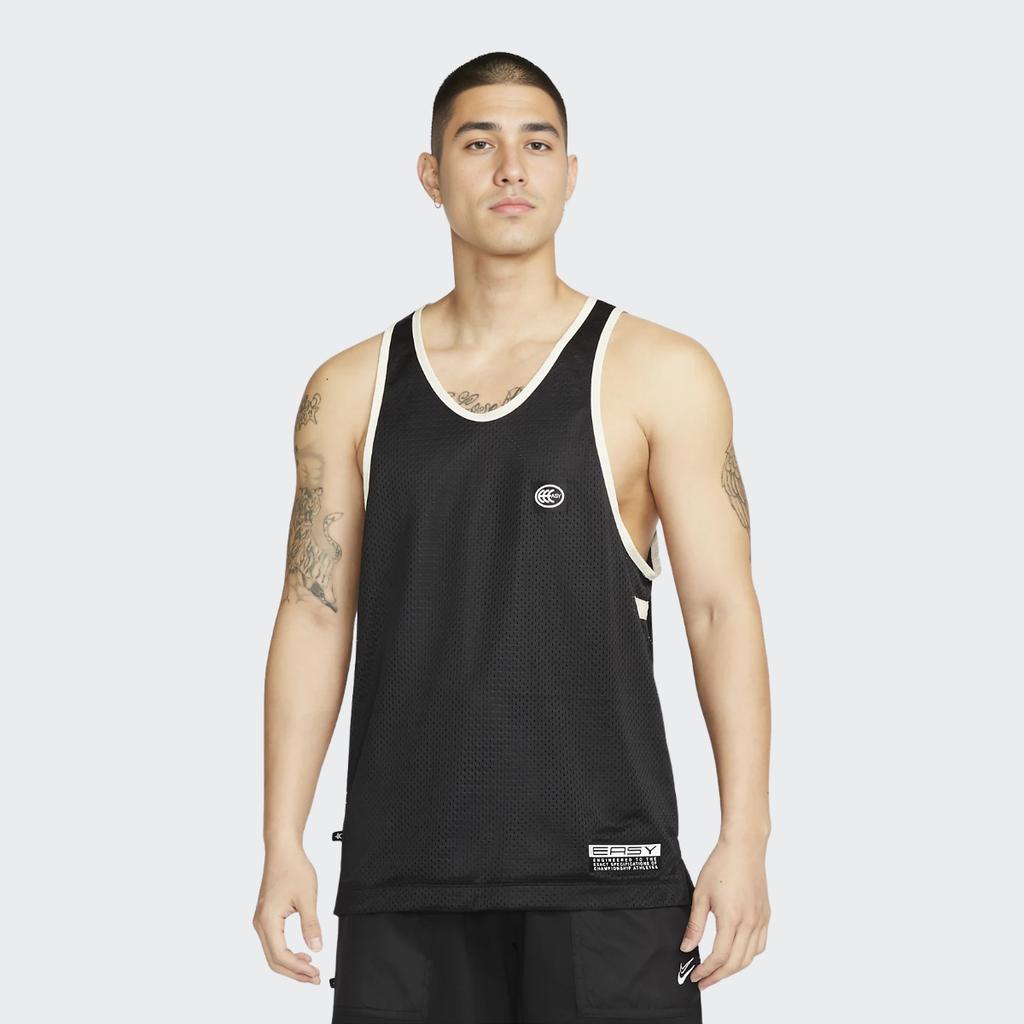 Nike Dri-Fit Logo Print Colorblock Mesh Quick-Dry Sleeveless Basketball Tank Top Men Tops Black DX0334-010