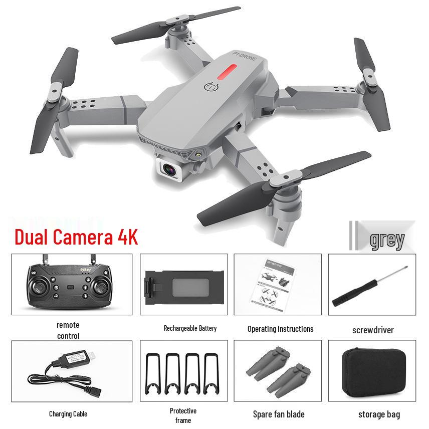 E88 Mini Foldable Brushless Drone with Optical Flow & Remote Control for Aerial Photography