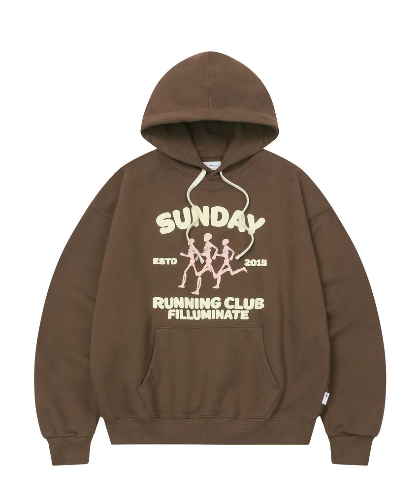Running Club Hoodie-Brown