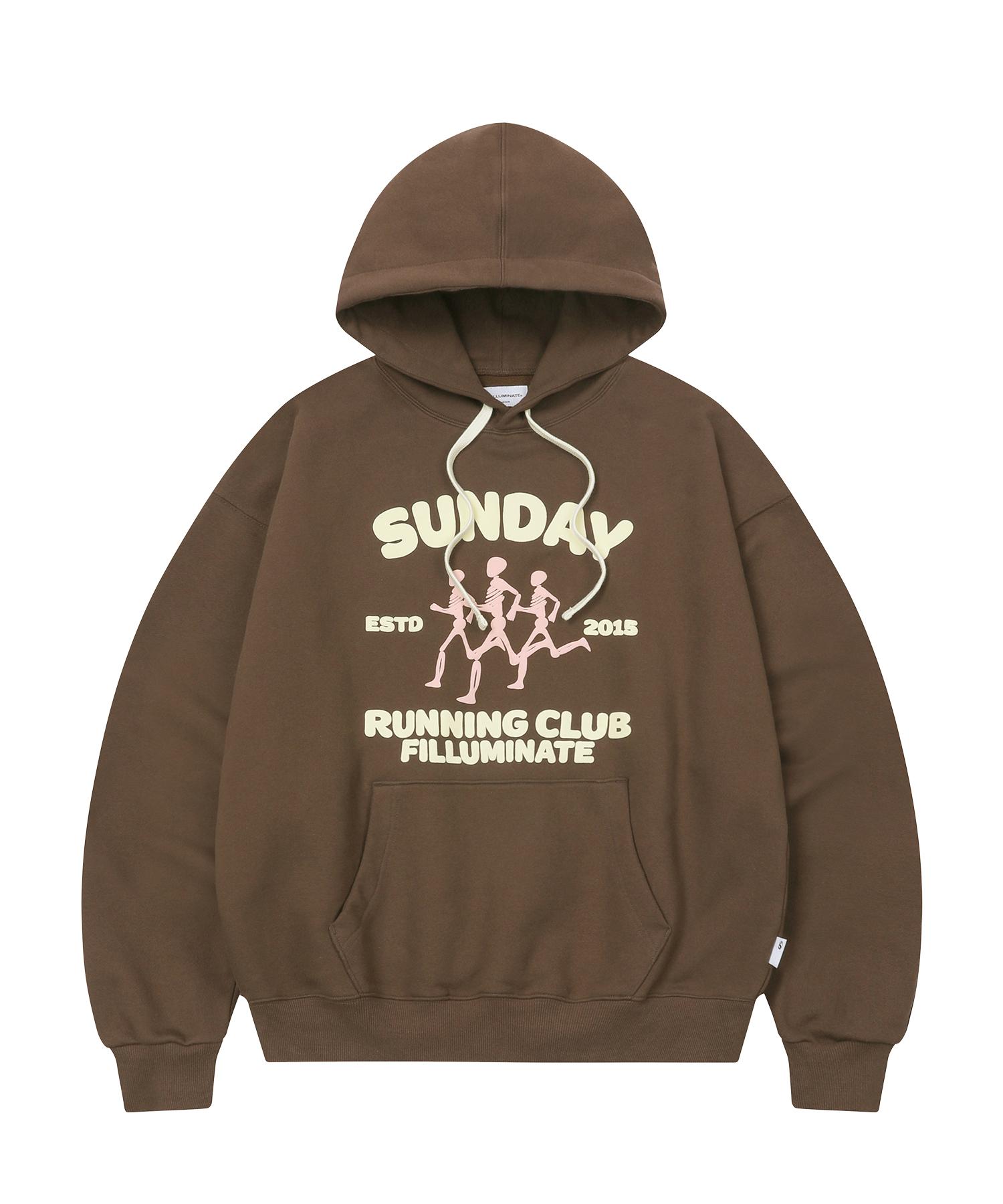 Illuminate Running Club Hoodie-Brown Brown/S