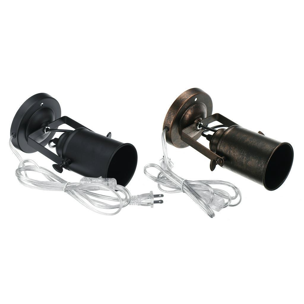 E27 Retro Iron Wall Sconces Adjustable Spot Light Vintage Wall Light Industrial Wall Lamp For Bedroom Living Room Loft Bar Black/rust