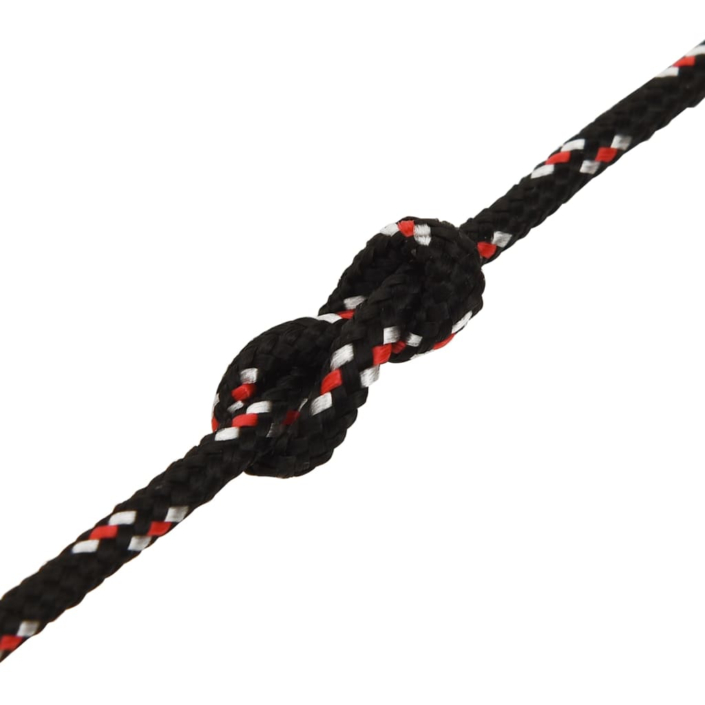 Vidaxl Linka Żeglarska, Czarna, 5 Mm, 25 M, Polipropylen