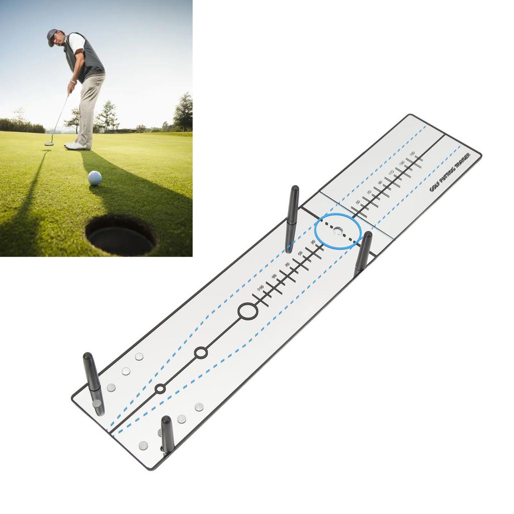 Putting Alignment Mirror with Putter Line Acrylic Foldable Alignment Tool for Training Practice Indoor Outdoor