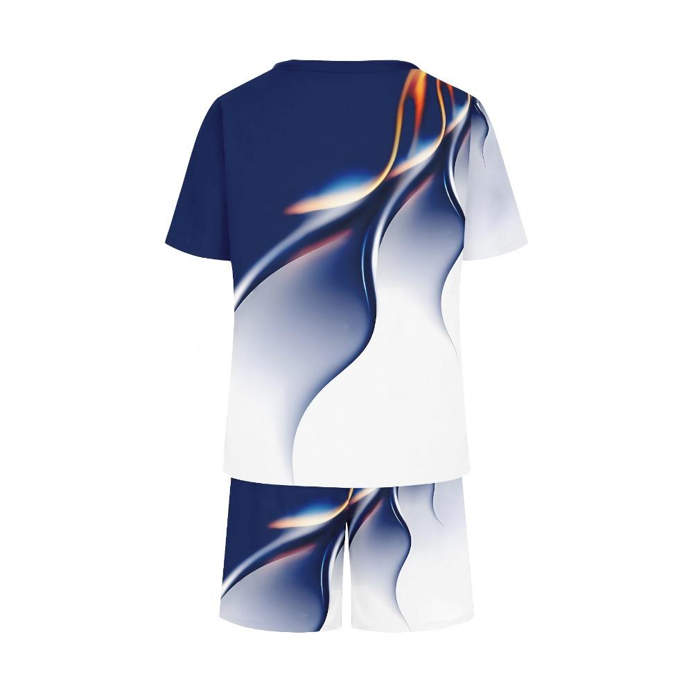 Men's 3D Printed Fashion T-shirt Set