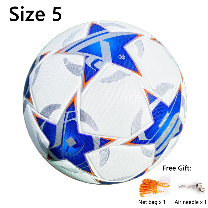 Fotbal Dimensiunea 5 Cauciuc PU Antrenament Profesiune Competiție Etansă Albastru Alb Minge de fotbal Nouă Antrenament standard Adult Copil