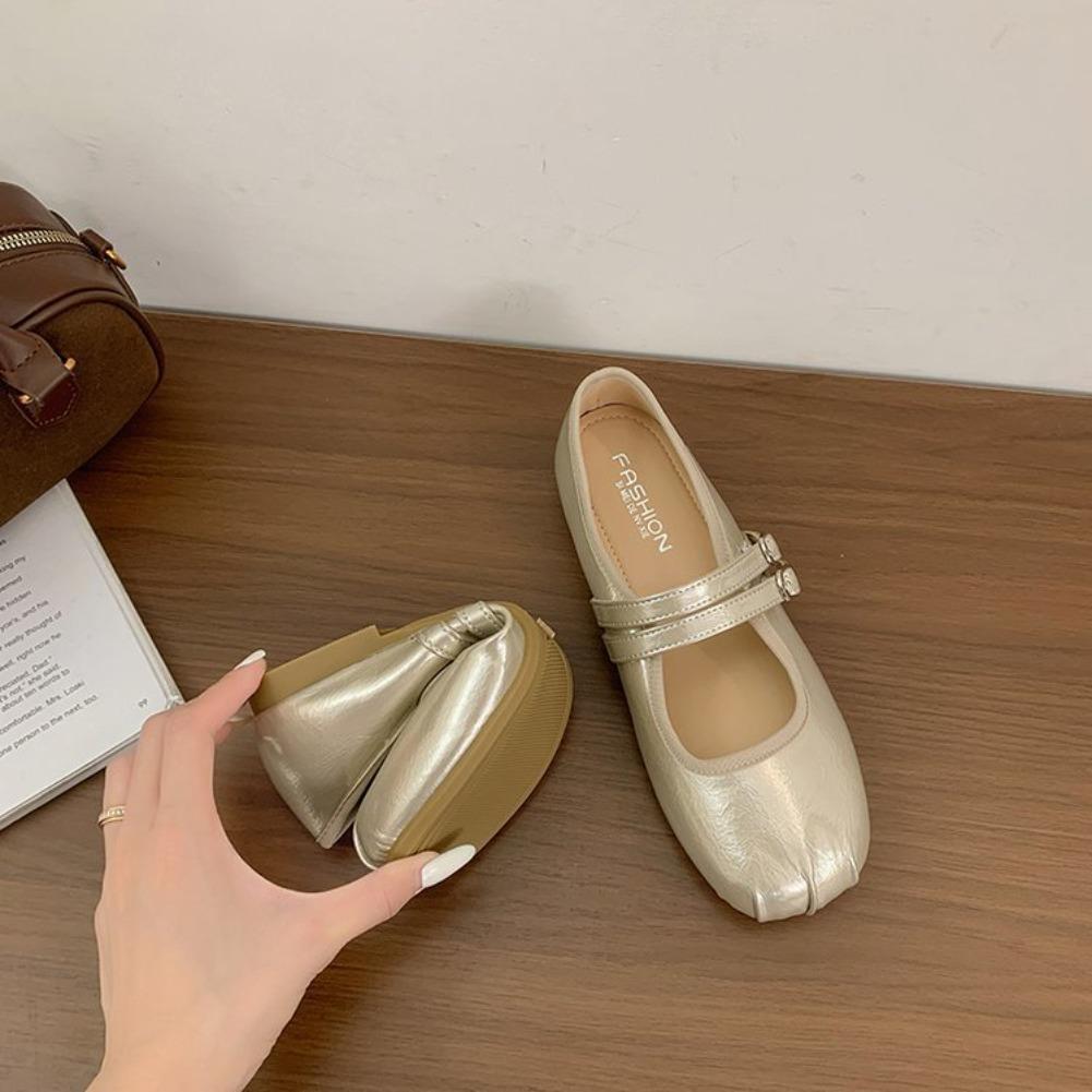 Divatos balettstílusú egycipő női 2025 új tavaszi és nyári puhatalpú csatos Mary Jane női cipő lapos babacipő