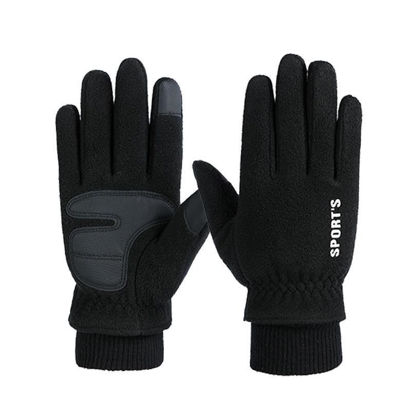 

Winter Unisex Fleece and Thick Fleece Gloves Bike for Warmth Skiing Gloves Athletic and Outdoor Activity Bicycle Gloves Bycicle Accessories чорний