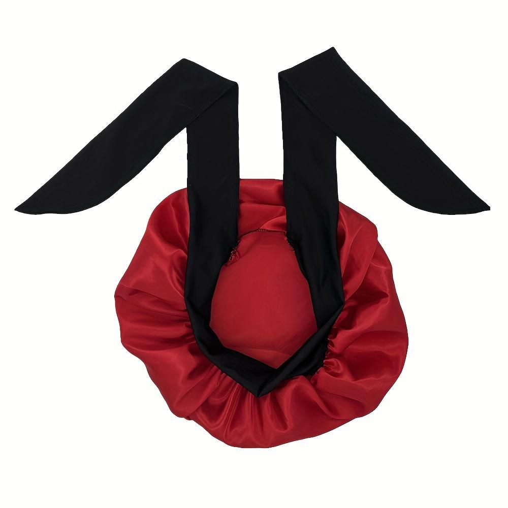 Satin Silky Bonnet With Adjustable Tie Band, Lightweight Sleeping Hair Cap For Women Men, Hair Care Night Bonnet