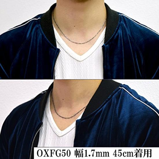 Gin no Smoked Figaro Chain Length Width Thin Silver 925 Necklace Chain Necklace Chain SV925 Chain Only [Shinjuku Kura] 40-60cm (55cm) approx. 1.7mm