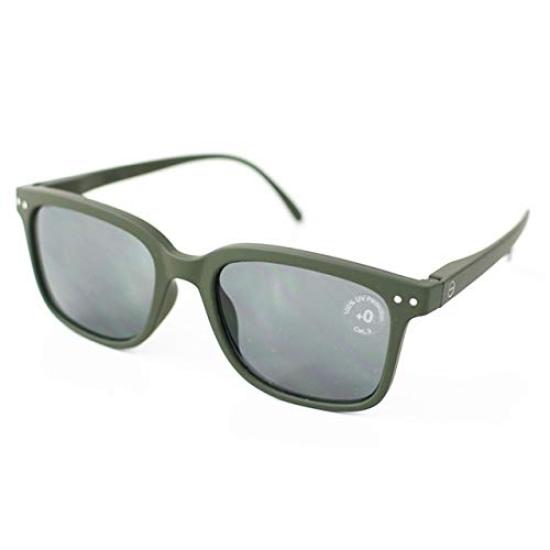 [IZIPIZI] IZIPIZI Sunglasses #L Model Square (Khaki GreenGray)