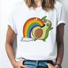 Clothes For Women T Shirt Print Graphic Avocado Rainbow Tops Cartoon Ladies Clothes Women Clothing Female T Shirt Women T-Shirt