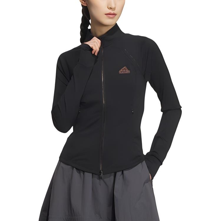adidas TECH SLIM KNIT JACKET Women's Black JJ1115