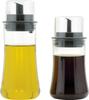 Iwaki AGC Technoglass Heat-Resistant Glass Drip-Resistant Soy Sauce Dispenser, 120ml, with Lid, KT5031-BK