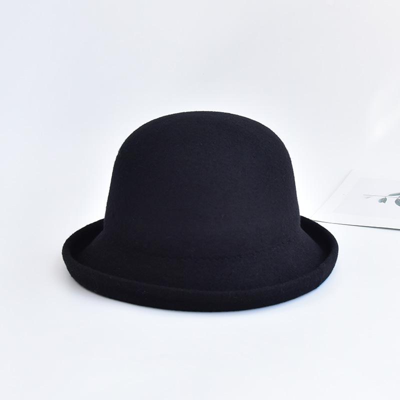 Women 100% Wool Formal Felt Fedora Hats Flat Top Vintage Cloche Hat Fedora High Quality чёрный