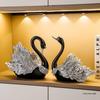 Swan Wine Rack Ornament - Elegant Display for Living Room or Dining Cabinet
