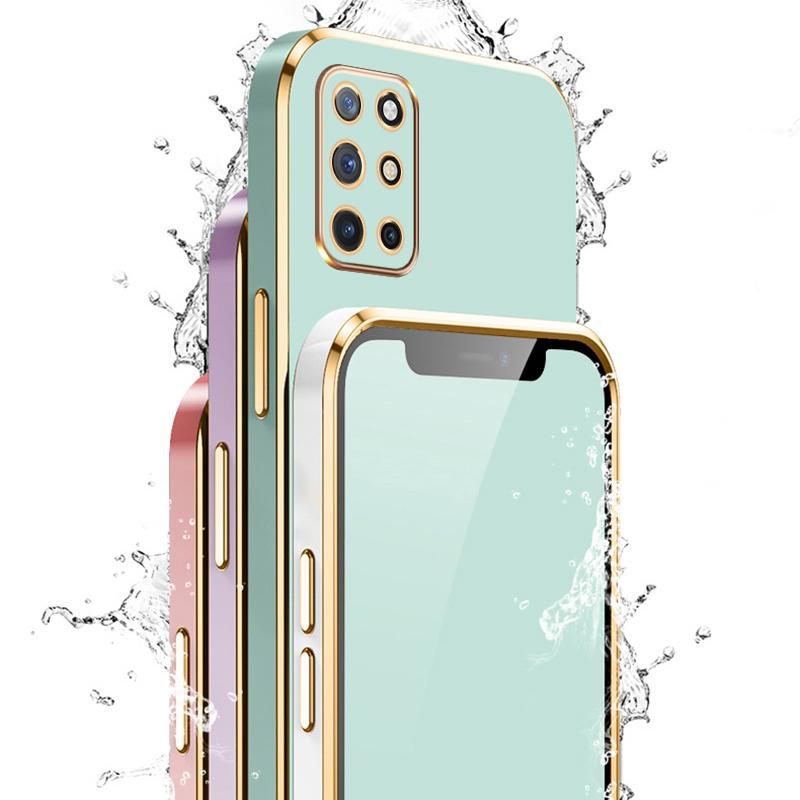 Für OnePlus 8T Hülle 1+9R Telefonhülle One Plus 9R 8T Hülle LE2101 LE2100 KB2001 KB2000 Luxus Quadratische Beschichtung Stoßfeste Rückseite