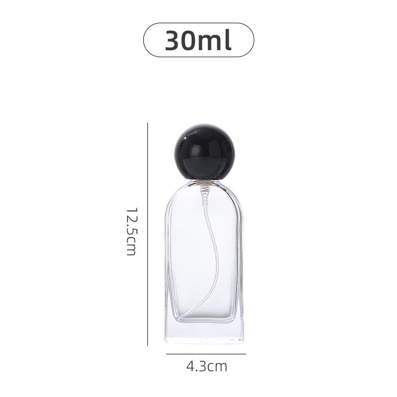 Transparent Glass Spray Perfume Decanter Bottle - Small Cylindrical Design