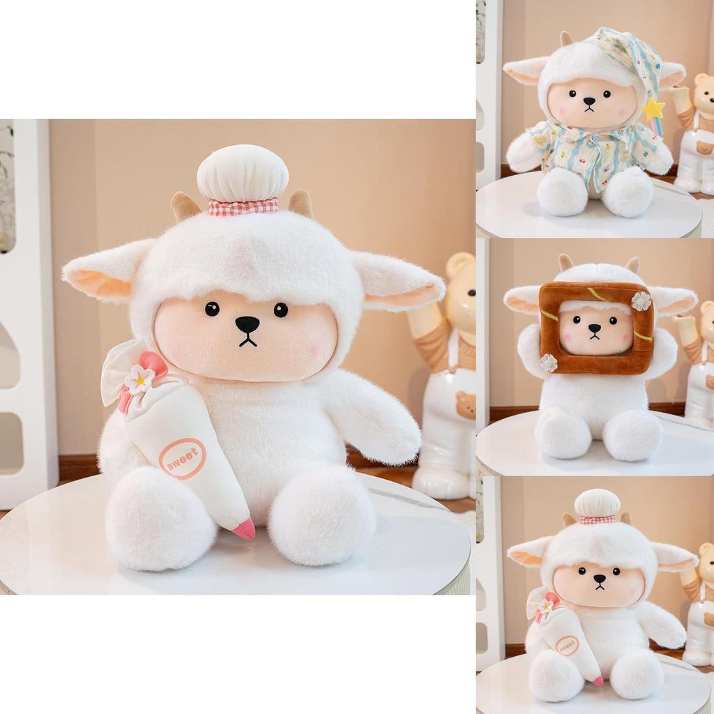 Giocattolo Pecora di Peluche con Imbottitura in Cotone PP per il Comfort e le Coccole dei Bambini