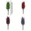 Bamboo Leaf Artificial Lavender Stake Flower No Fade Simulation Lavender Plant  Patio Lawn