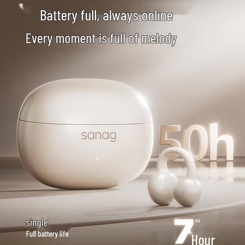 SANAG Z60S Clip-On Open-Ear Bone Conduction Bluetooth Earphones
