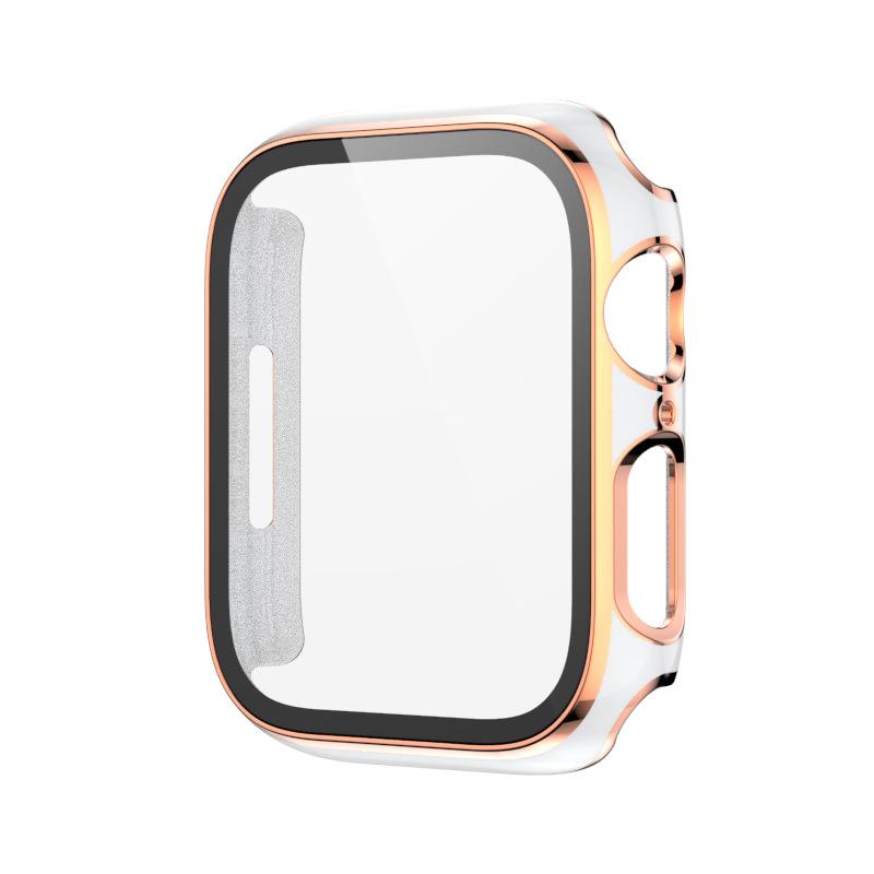 Glas+Hülle Für Apple Watch Hülle 45mm 41mm 44mm 40mm Armband Zubehör Displayschutz für iwatch Serie 4 5 6 SE 7 8 9
