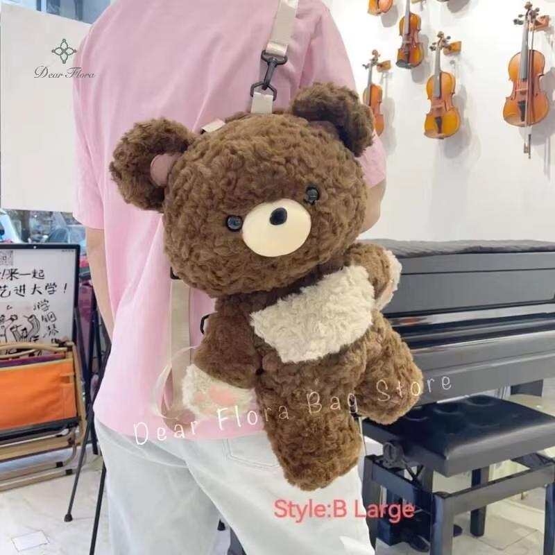 Cute Plush Penguin Backpack for Women Kawaii Cartoon Animal Rucksack Trendy Fashion Girl Shoulder Bag