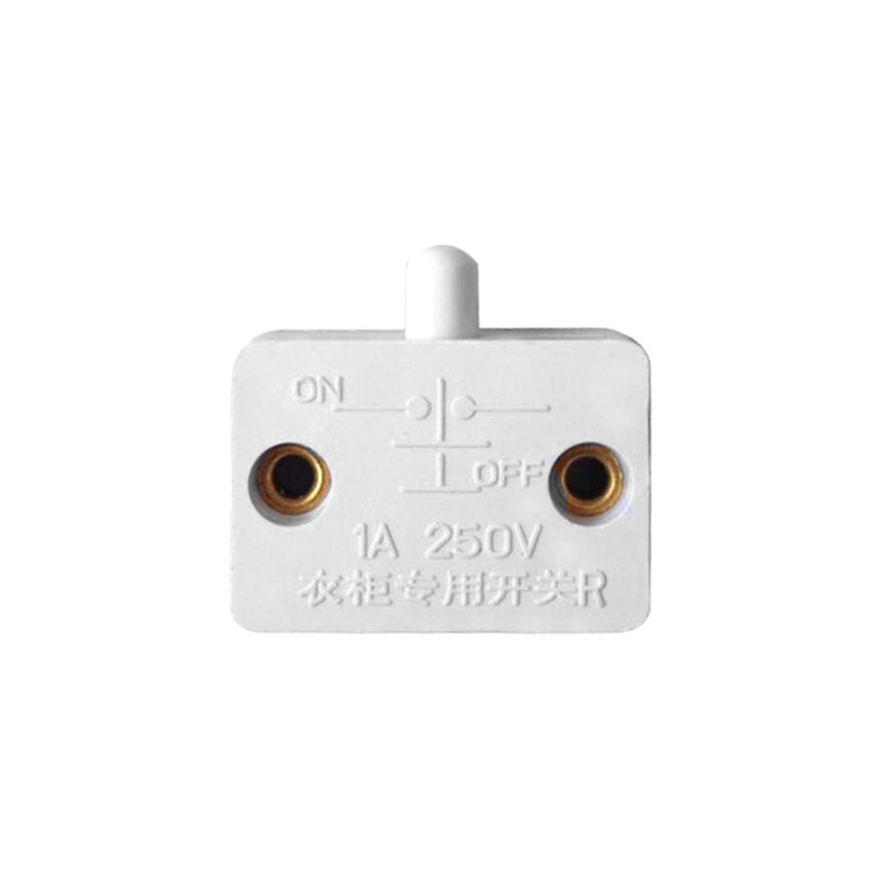 Brand New 1PCS Black/White Wardrobe Door Touch Light Switch Automatic Reset Switch For Home Furniture Cabinet Cupboard
