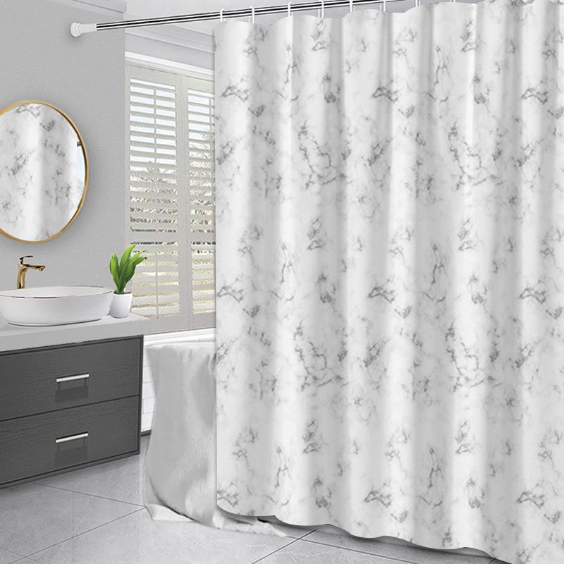 PEVA marble cloud pattern shower curtain thickened waterproof and mold proof curtain shower curtain partition curtain 80 180CM белый