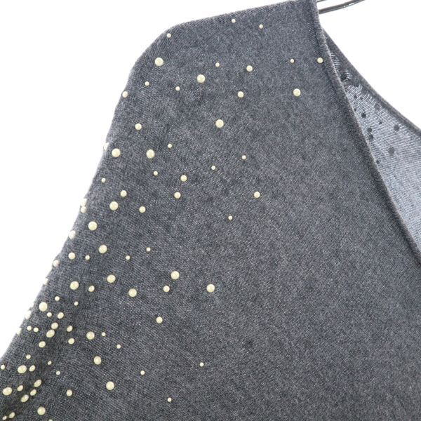 LANVIN en Bleu Long sleeve Dolman sleeve sweater 38 Gray knit Women Used