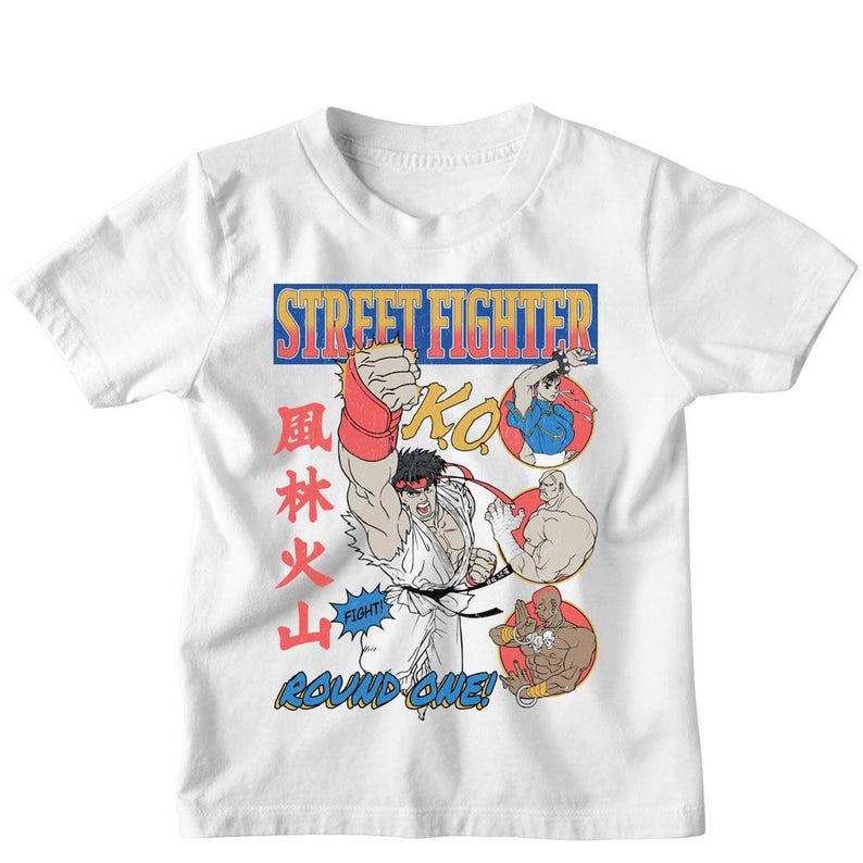 Street Fighter Round One Comic Wo White Toddler T-Shirt 140