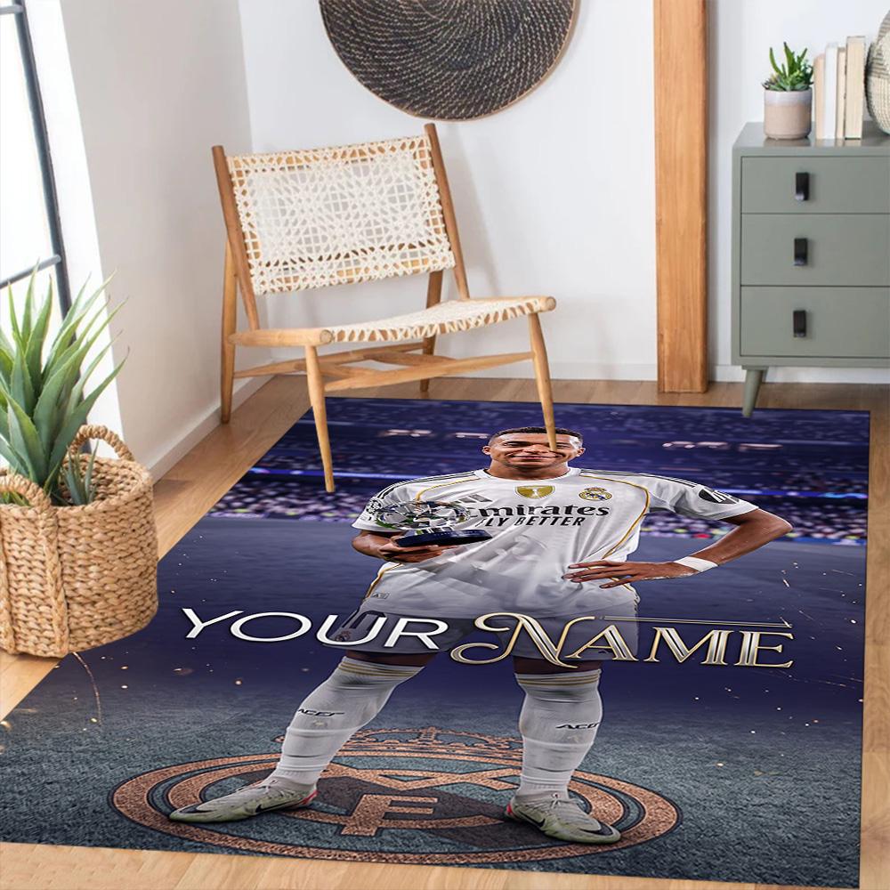Mbappe Personalized Text Carpet Perfect For Dormitory Playrooms Study Room Living Rooms Antislip Carpet Office Home Decor