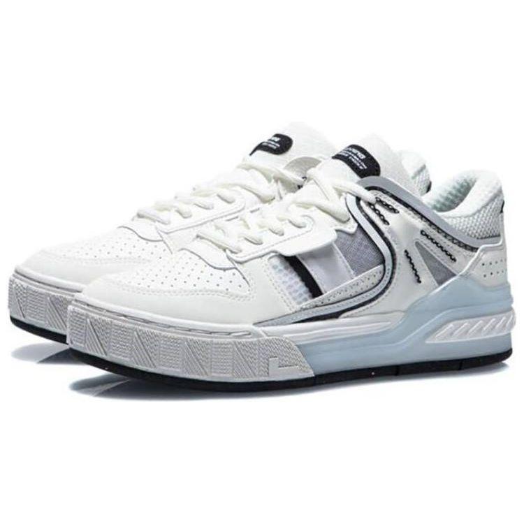 Li Ning Morning Glow Chaussures de Skate Basses Baskets Femme Blanc Bleu AGCR192-1