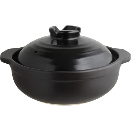 Living Ikoi Earthenware Pot, Deep, No. 6, 23.5cm, One-Person Pot for 1-2 People, 0.9L Capacity