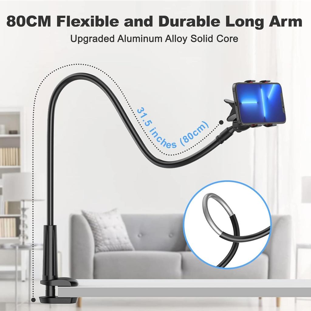 Gooseneck Cell Phone Holder Universal 360 Flexible Mobile Stand Lazy Bracket Mount Long Arms Clamp For iPhone Xiaomi Samsung